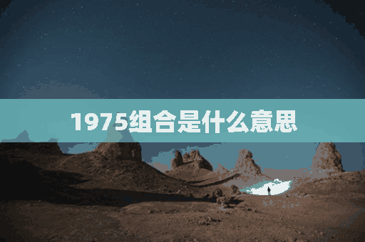 1975组合是什么意思(1975组合是什么意思网络用语)